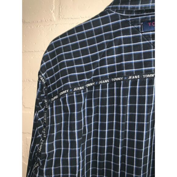 Vintage 90’s Tommy Jeans Plaid Button Down XL - Picture 9 of 14